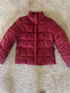 Eddie Bauer Quilted Puffer Jacket - Deep Red